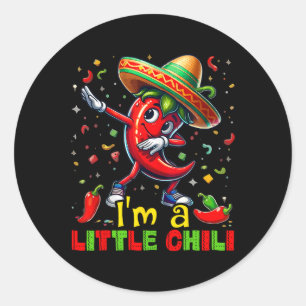 Sticker Rond Dabbing Chili Pepper Cinco De Mayo Kids Shirts Mex