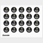 Sticker Rond Dabbing Graduation Boy 5e Classe De 2022 (Feuille)