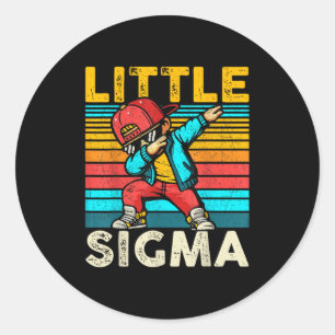 Sticker Rond Dabbing Kids Boys Little Sigma Drôle Ado Gen Alph