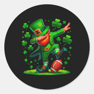 Sticker Rond Dabbing Leprechaun Jour de la Saint Patrick Footby