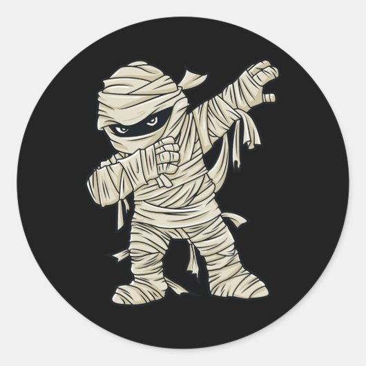Sticker Rond Dabbing maman Halloween Garçons Filles Enfants Fun (Devant)