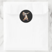 Sticker Rond Dabbing Meerkat Dancing Dab Surikate (Sac)