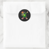 Sticker Rond Dabbing Pickle Dancing Cucumber Lover Drôle Pickle (Sac)