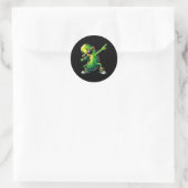 Sticker Rond Dabbing Pickle Dancing Cucumber Picker Lover Dab (Sac)