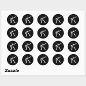 Sticker Rond Dabbing Total Solar Eclipse 2024 Totality Dab Boys (Feuille)
