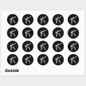 Sticker Rond Dabbing Total Solar Eclipse 2024 Totality Dab Boys (Feuille)