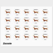 Sticker Rond Dachshund (Feuille)