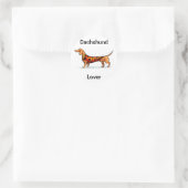 Sticker Rond Dachshund (Sac)