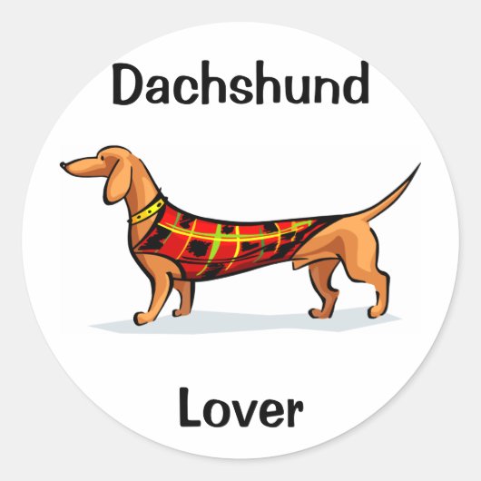 Sticker Rond Dachshund (Devant)
