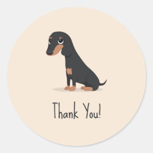 Sticker Rond Dachshund