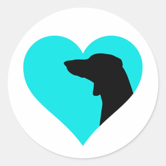 Sticker Rond Dachshund (Devant)