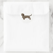 Sticker Rond Dachshund (Sac)