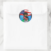 Sticker Rond Dachshund Boxer (Sac)