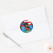 Sticker Rond Dachshund Boxer (Enveloppe)