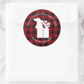 Sticker Rond Dachshund cadeau de vacances (Sac)