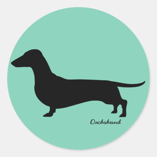 Sticker Rond Dachshund Gifts (Devant)
