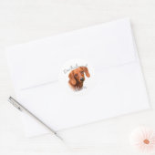 Sticker Rond Dachshund Maman 2 (Enveloppe)