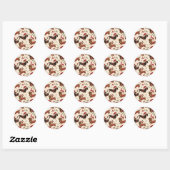 Sticker Rond Dachshund Noël (Feuille)