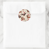 Sticker Rond Dachshund Noël (Sac)