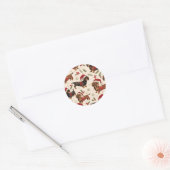 Sticker Rond Dachshund Noël (Enveloppe)