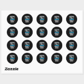 Sticker Rond Dachshunds Avec Mes Amis (Feuille)
