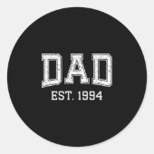 Sticker Rond Dad Est 1994 Dad D Fathers Day Ized  (Devant)