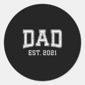 Sticker Rond Dad Est 2021 Dad D Fathers Day Ized  (Devant)