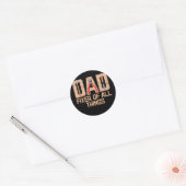 Sticker Rond Dad Handyman Woodworker Father's Day Carpenter (Enveloppe)