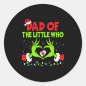 Sticker Rond Dad Of The Little Who Funny Christmas Pregnancy An (Devant)