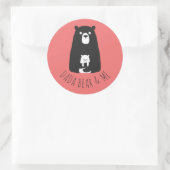 Sticker Rond DADA BEAR & ME | Papa Fille Fils Dada Ours C (Sac)