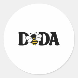Sticker Rond Dada Bee mignonne apiculture 1er Anniversaire de l
