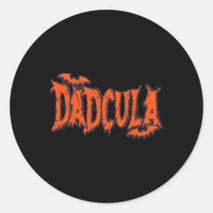Sticker Rond Dadcula Dadcula Halloween Papa Costume T Vampire D