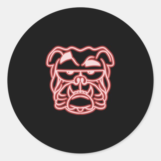 Sticker Rond Daddy Chien Maman Dogfather Amoureux des chiens Fr (Devant)
