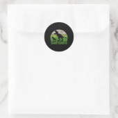 Sticker Rond Daddy Dinosaur Daddy Daddy Funny Fête des pères Ca (Sac)