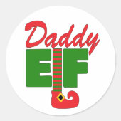 Sticker Rond Daddy Elf (Devant)