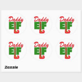 Sticker Rond Daddy Elf (Feuille)