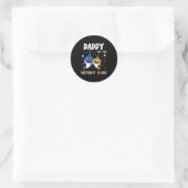Sticker Rond Daddy Of Bday Party Family Matching Dad Men  (Sac)
