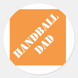 Sticker Rond Dadism Handball Papa