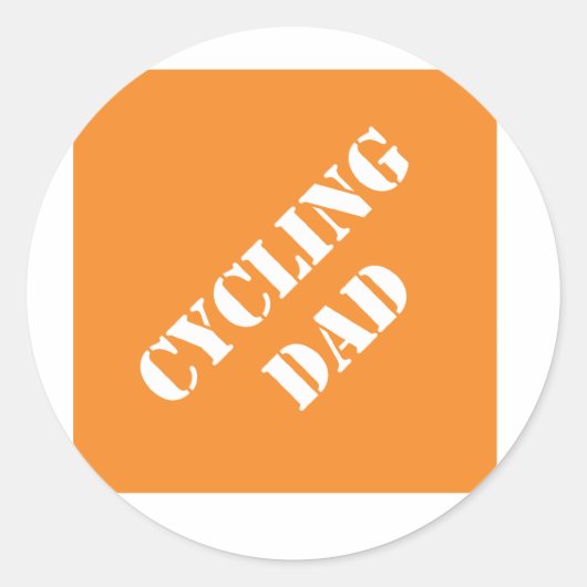 Sticker Rond Dadismes Cyclisme papa (Devant)