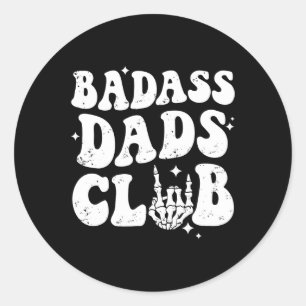 Sticker Rond Dads Club Funny Papa Super Fête des pères tendance