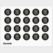 Sticker Rond Dadsquatch bigfoot comme un papa normal plus (Feuille)