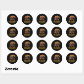 Sticker Rond Dadsquatch Comme Un Papa Juste Beaucoup Plus Squat (Feuille)