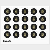 Sticker Rond Dadsquatch comme un papa normal plus squatchy (Feuille)