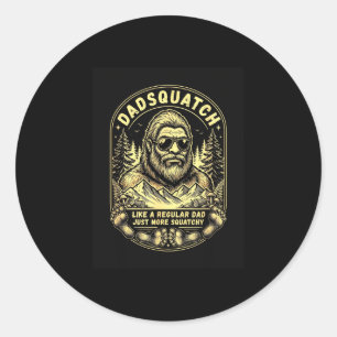 Sticker Rond Dadsquatch comme un papa normal plus squatchy