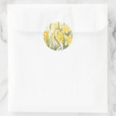 Sticker Rond Daffodiles jaunes (Sac)