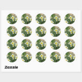 Sticker Rond Daffodils blancs (Feuille)