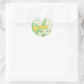 Sticker Rond Daffodiques de printemps (Sac)
