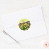 Sticker Rond Daffodiques jaunes printaniers Anniversaire (Enveloppe)