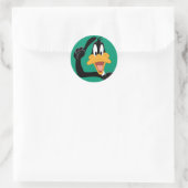 Sticker Rond DAFFY DUCK™ avec une excellente idée (Sac)