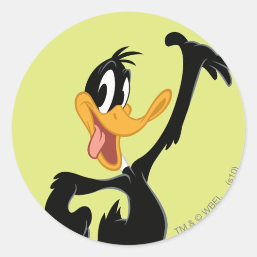Sticker Rond DAFFY DUCK™ classique (Devant)